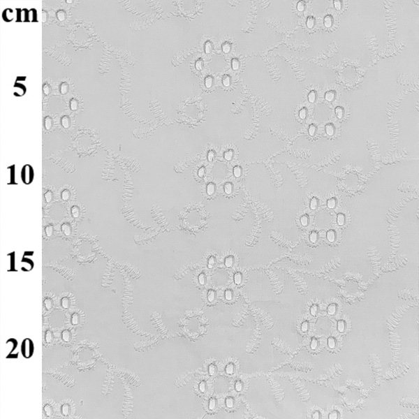 Clearance - Scallop-Edged Embroidered Cotton Voile